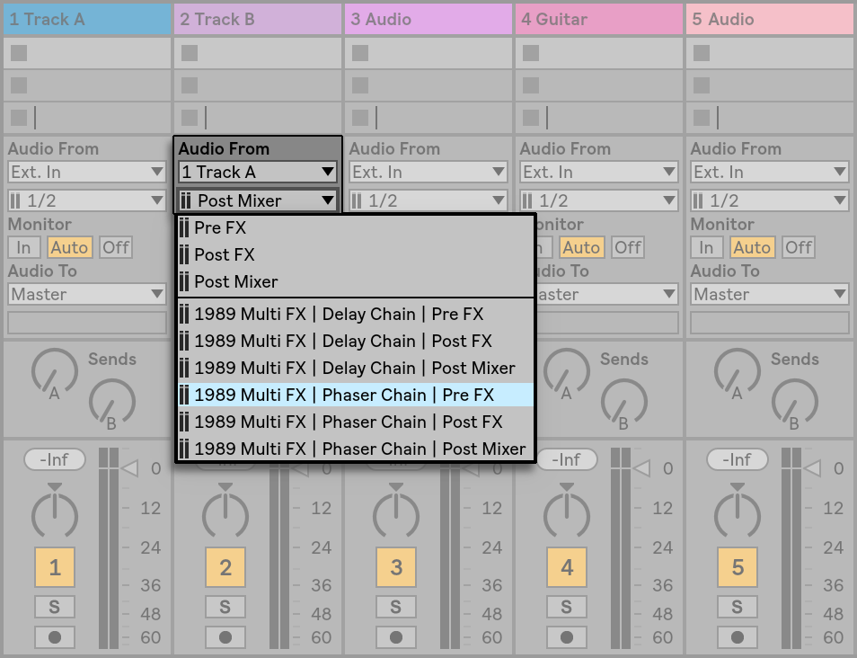 Ableton how to quickly switch sound with persisting the same paternity