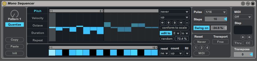 Mono Sequencer in Max for Live