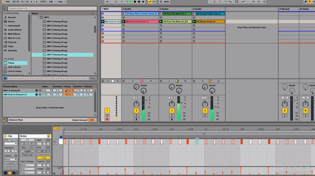 Using the groove pool in Ableton Live